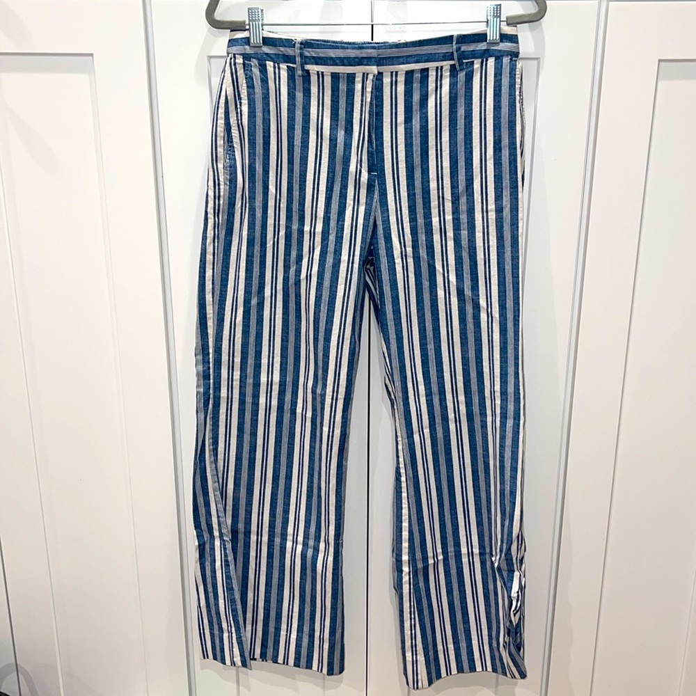 BLUE & WHITE STRIPED MICHAEL KOS PANTS